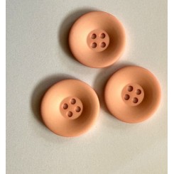 Knap 4 huls Fersken 12 mm