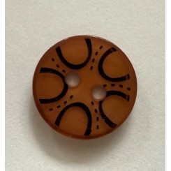 Knap plast Kobber med m&oslash;nster 13mm
