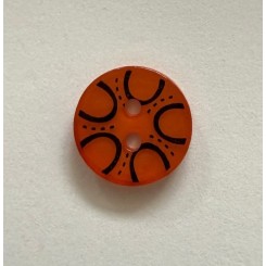 Knapper orange med m&oslash;nster 13 mm
