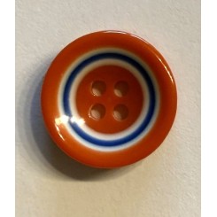 Knap r&oslash;d/ bl&aring;  1,5 cm