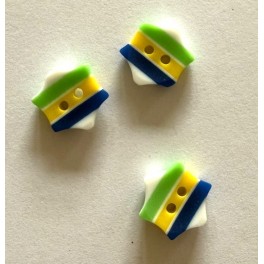 Stribet knap stjerne 12 mm