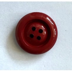 Knap bordeaux 18 mm med 4 huller
