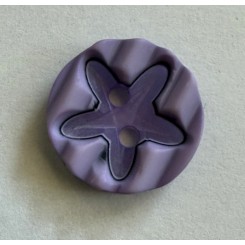 Stjerne knap lilla 15 mm