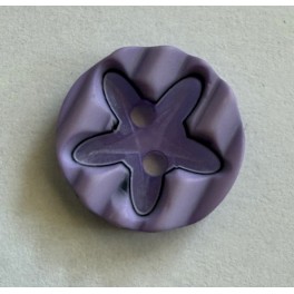 Stjerne knap lilla 15 mm