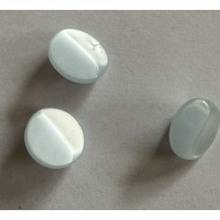 Lys bl&aring; &oslash;je knap blank 1 cm