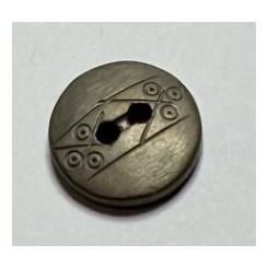 Sandfarvet m&oslash;nster knap 15 mm 