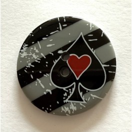 Knapper spar / hjerte 32 mm