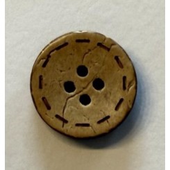 Kokos Knap natur 4 huls x 20 mm