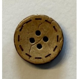 Kokos Knap natur 4 huls x 20 mm