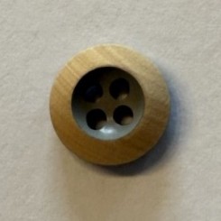 Tr&aelig;knap gr&aring; midte, 10 mm