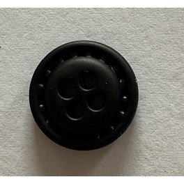 Sort L&aelig;der knap med stikning 15 mm