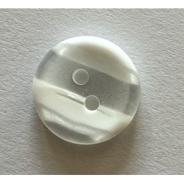 Knap Hvid stribe lille 15 mm