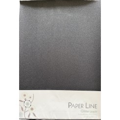 Glitter papir  Sort  A4, 10 stk