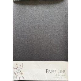 Glitter papir  Sort  A4, 10 stk