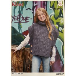 Strikkeopskrift 893807 Klara PONCHO