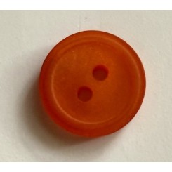 Orange mat glimmer knap 15 mm
