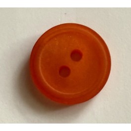 Orange mat glimmer knap 15 mm