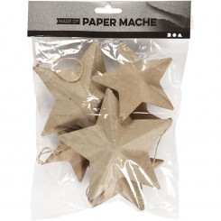 Papmache stjerner 6 ass