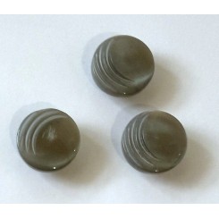 Knap Gr&aring; med riller 10 mm