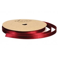 Satinb&aring;nd bordeaux 6 mm x 10 m