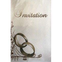 Bryllup 5 stk invitations kort A6