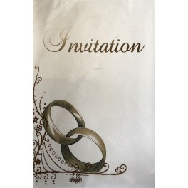 Bryllup 5 stk invitations kort A6