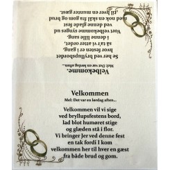 Velkommen & Velbekomme 5 stk