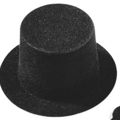 Miniature H&oslash;j Hat 30 mm sort 25 stk 
