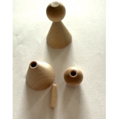 Tr&aelig; engel 2 s&aelig;t , H 4,2 cm 