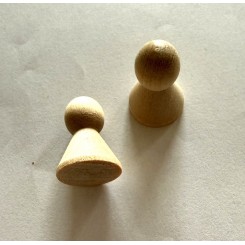 Miniature Lav selv engle i tr&aelig; 2,5 cm