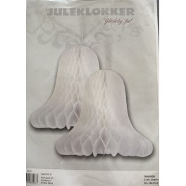 Harmonika klokker Hvid 2 stk