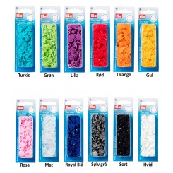Trykknapper plast 12,4 mm 8 s&aelig;t