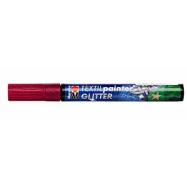 Textil tus glitter r&oslash;d 