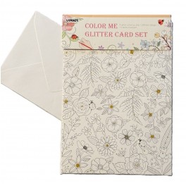 Color me glitter kort flower 4 + 4