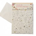 Color me glitter kort flower 4 + 4
