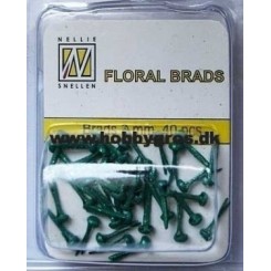 Brads gr&oslash;n glitter 3mm